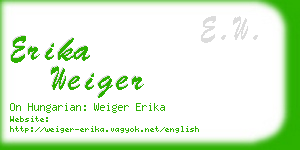 erika weiger business card